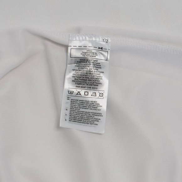 adidas Women Basic Crew Neck T-Shirt Casual Solid White SZ XS | NEW - Picture 6 of 6